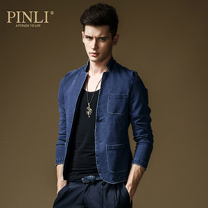 PINLI 品立 2015新品 修身男装休闲西装牛仔薄西服外套