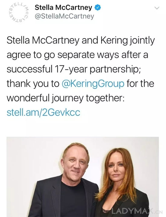 回归独立运营 Stella McCartney被开云集团剥离